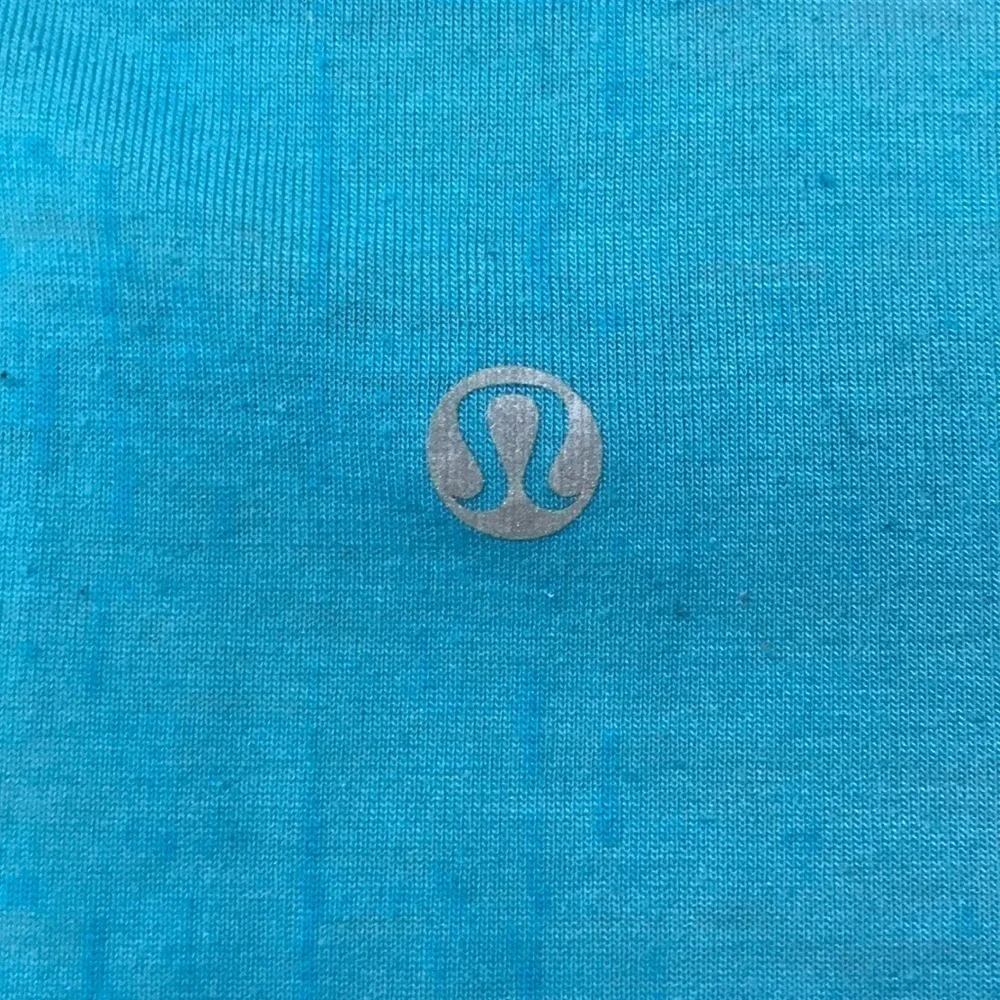Lululemon blue thin short sleeved top.